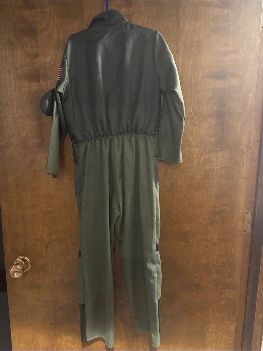 Kids Olive Green Pilot Flight Suit Costume